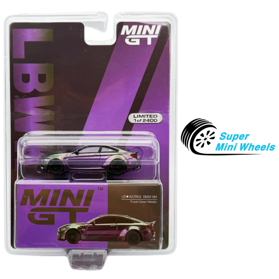 Mini GT 1:64 LB Works BMW M4 Purple Green Metallic #228 – Super