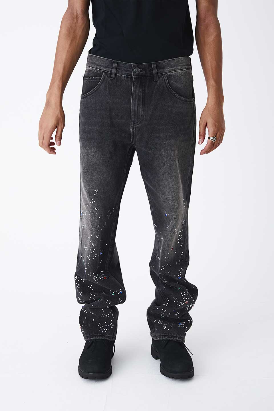 Rhinestone-Denim-Pants-