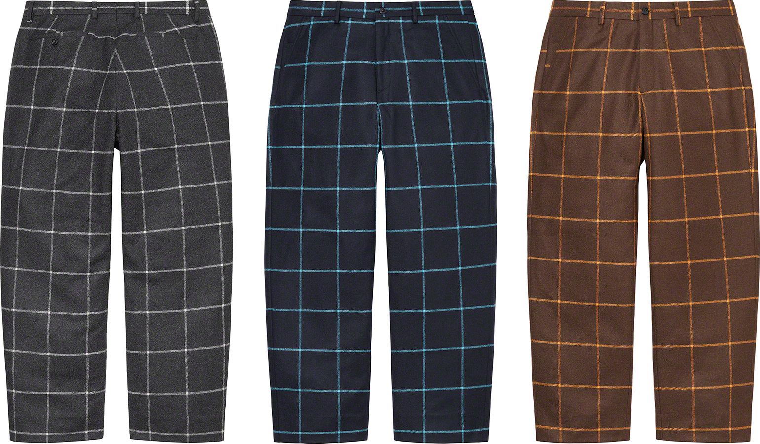 Windowpane Wool Trouser | Supreme 22fw