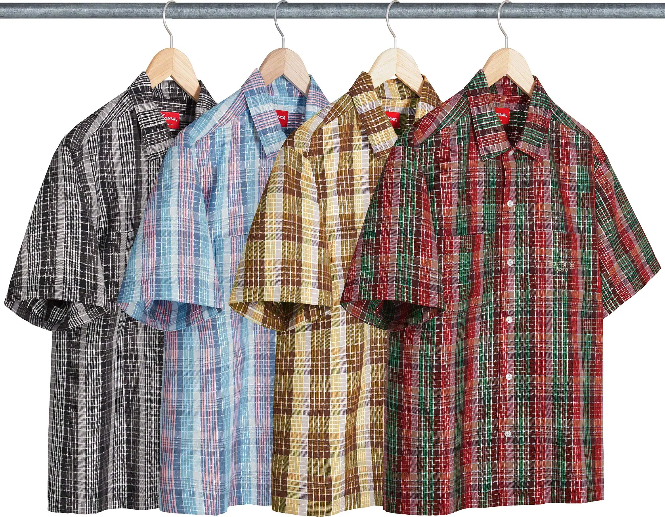 Metallic Plaid S/S Shirt | Supreme 23ss