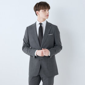 4S CROSS】【春夏】セットアップジャケット/ネイビー×チェック/パッチ