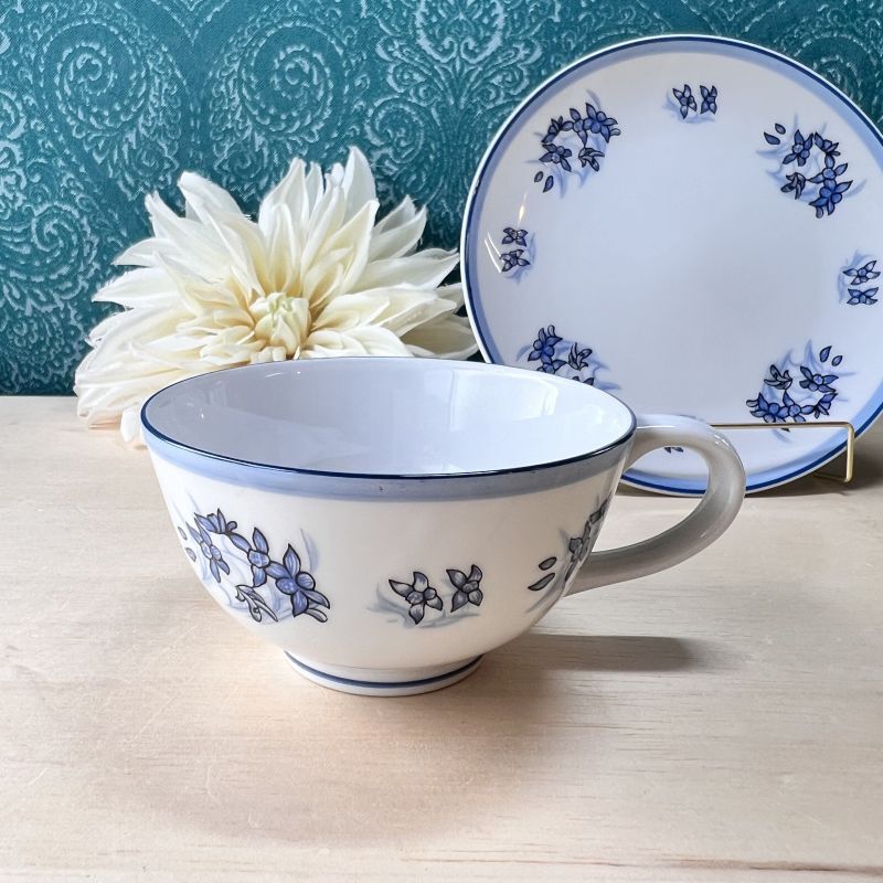 TOSIN TOKI カップ＆ソーサー ブルー 花柄
